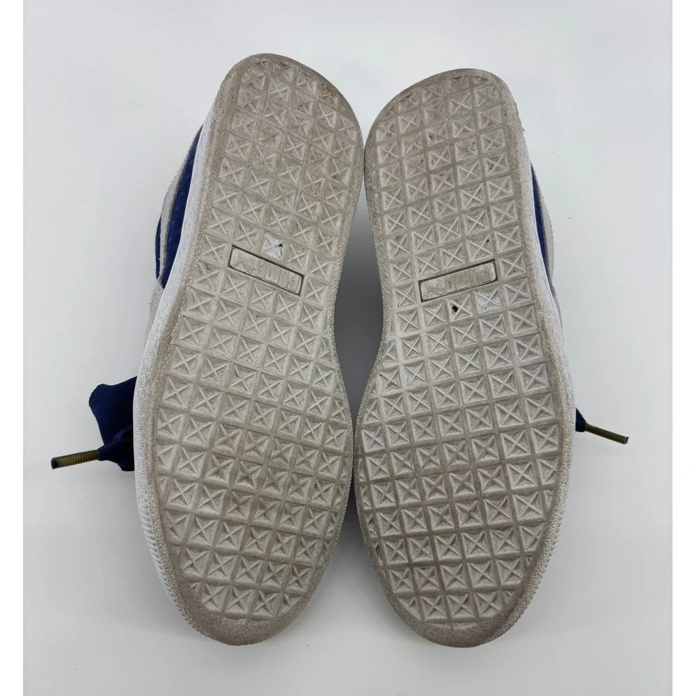 Puma Basket Heart Women's 6.5 Twilight Blue Polka Dot Ribbon Laces